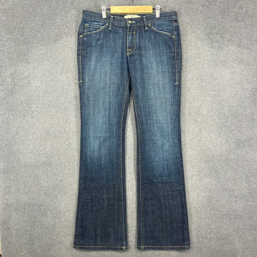 Agave Nectar La Sirena Slim Bootcut Jeans Womens 28 Blue‎ Moon Low Rise USA Made